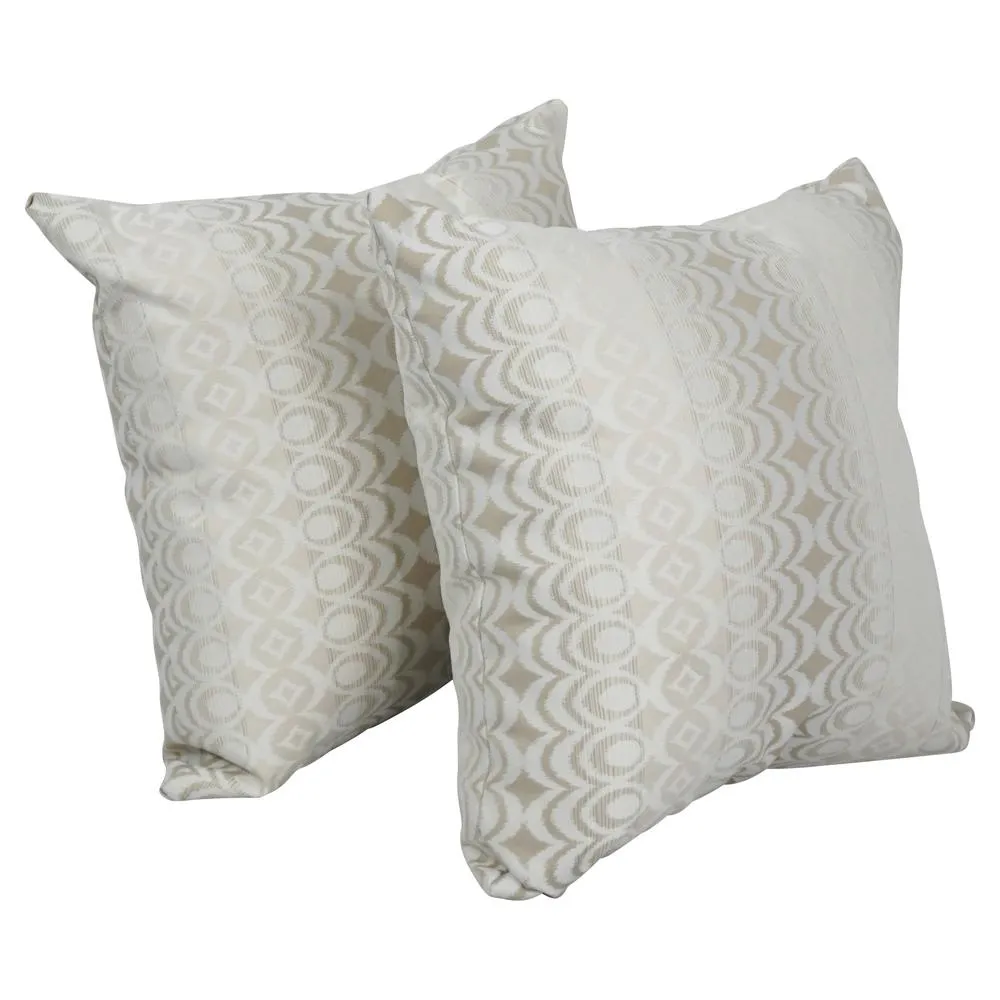 17-inch Jacquard Throw Pillows with Inserts (Set of 2)  9910-S2-ID-126