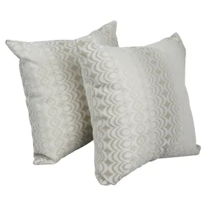 17-inch Jacquard Throw Pillows with Inserts (Set of 2)  9910-S2-ID-126