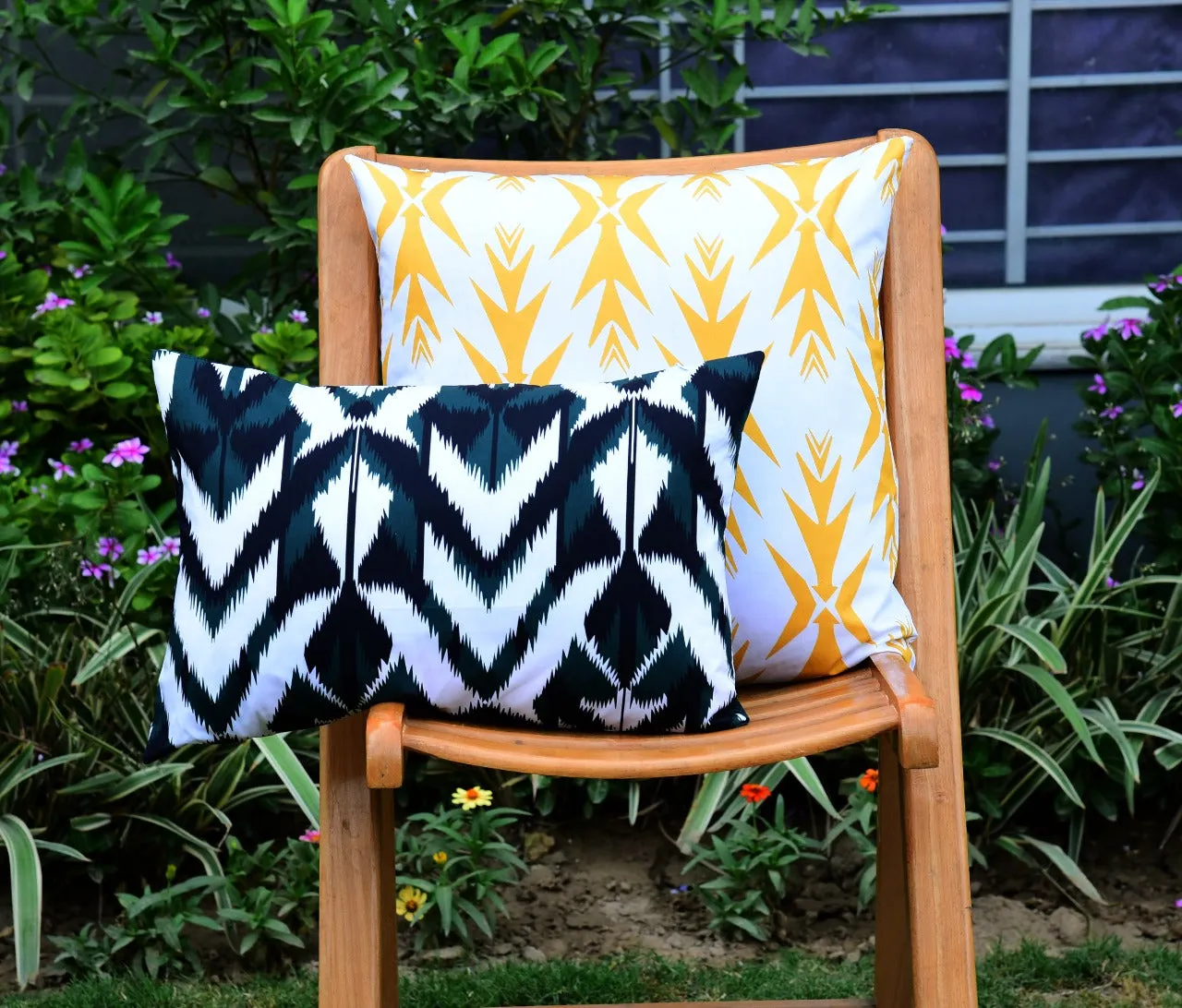 6 PCs Digital Printed Cotton Cushions-Swans