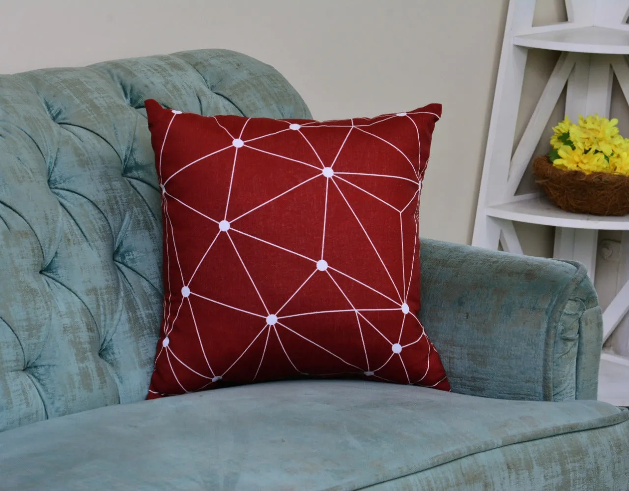 6 PCs Digital Printed Duck Cushions-Multi Knots
