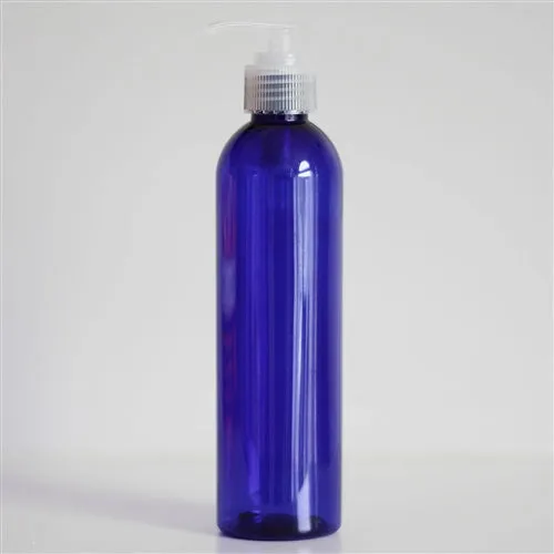 8 oz Blue PET Bullet Bottle with 24-410 Neck