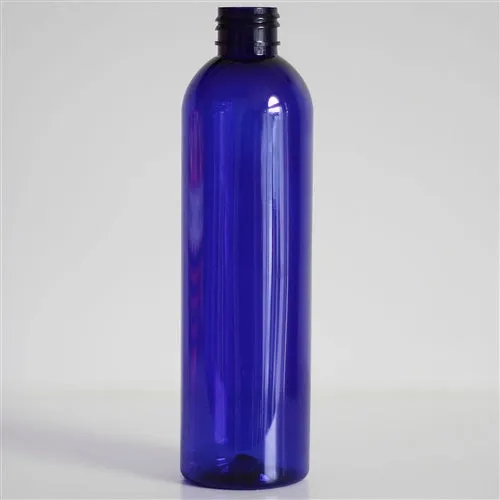 8 oz Blue PET Bullet Bottle with 24-410 Neck