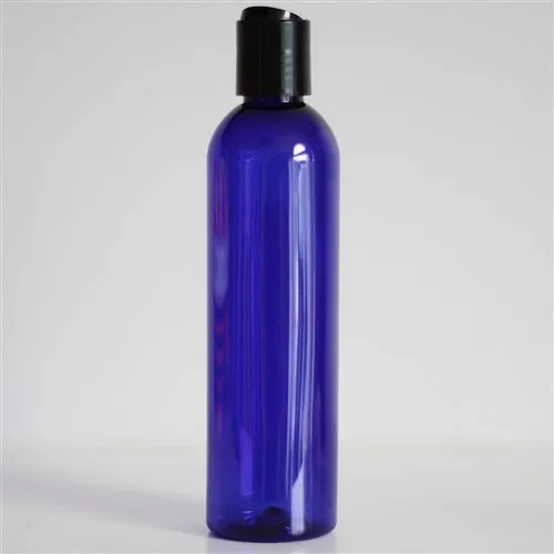 8 oz Blue PET Bullet Bottle with 24-410 Neck