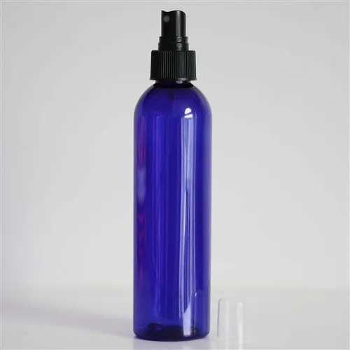 8 oz Blue PET Bullet Bottle with 24-410 Neck