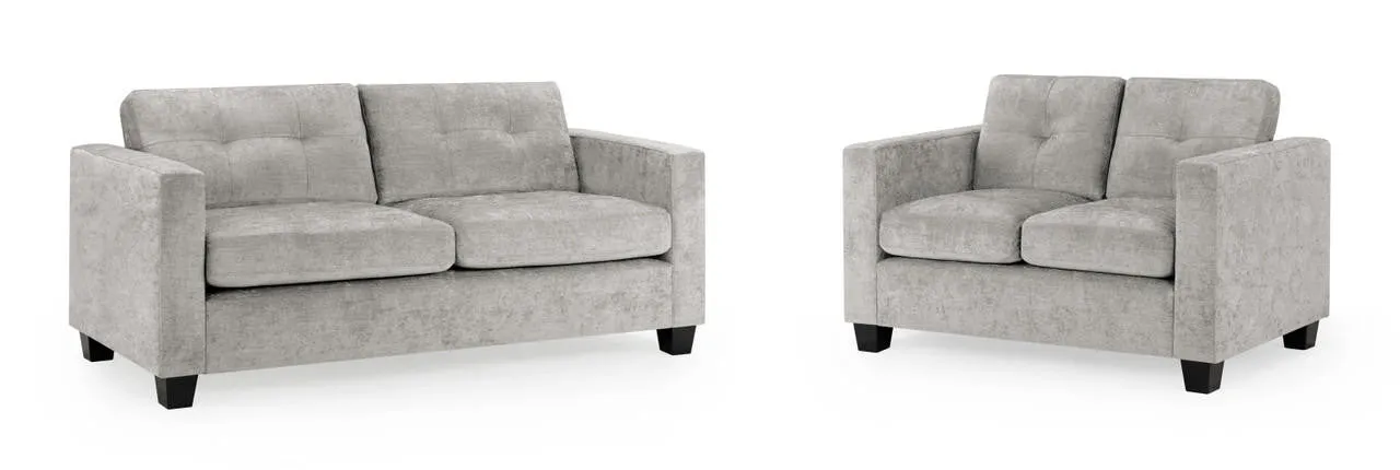 Archie Sofa - Grey Fabric 3 2 Set - 190 x 140 CM