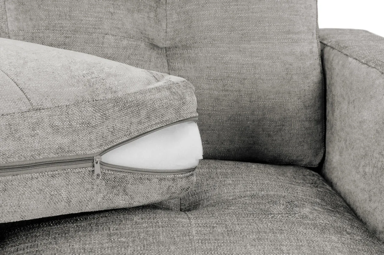 Archie  Sofa - Grey Fabric 3 Seater - 190 CM