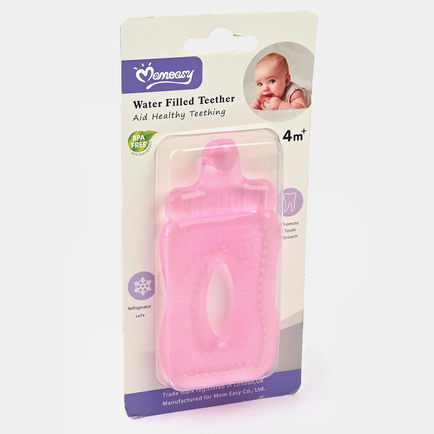 Baby Teether Water Filled | Light Pink