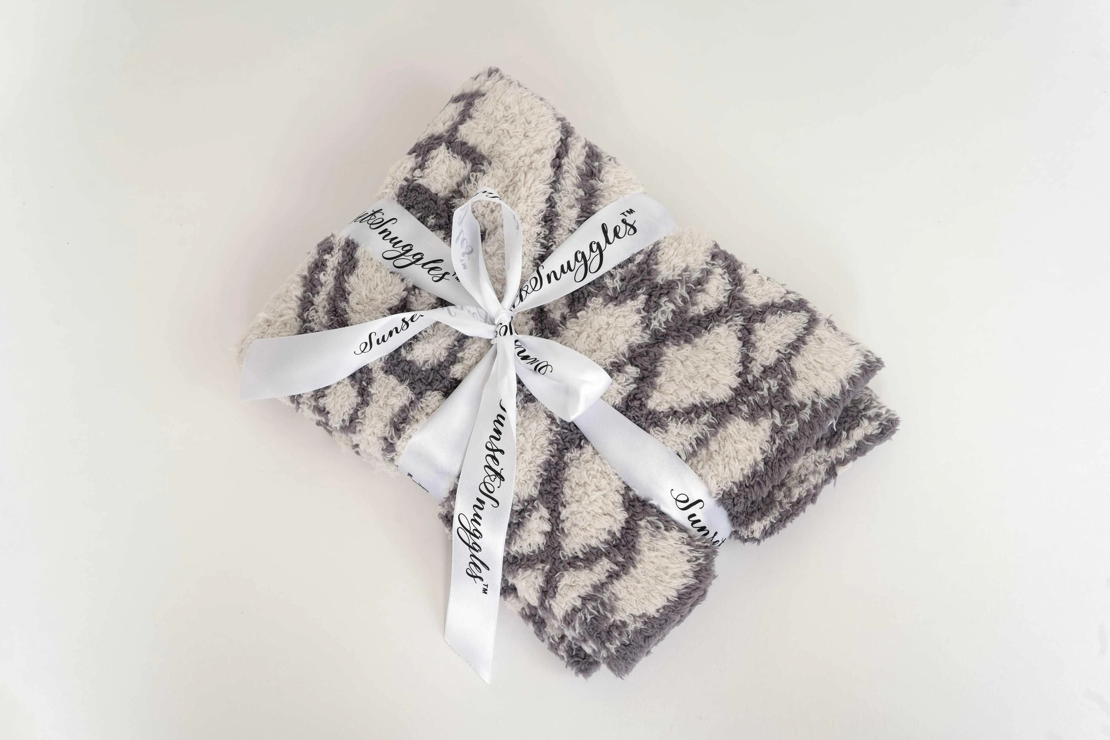 Baby's Breath & Volcanic Glass Diamond Tile Lovey Baby Blanket