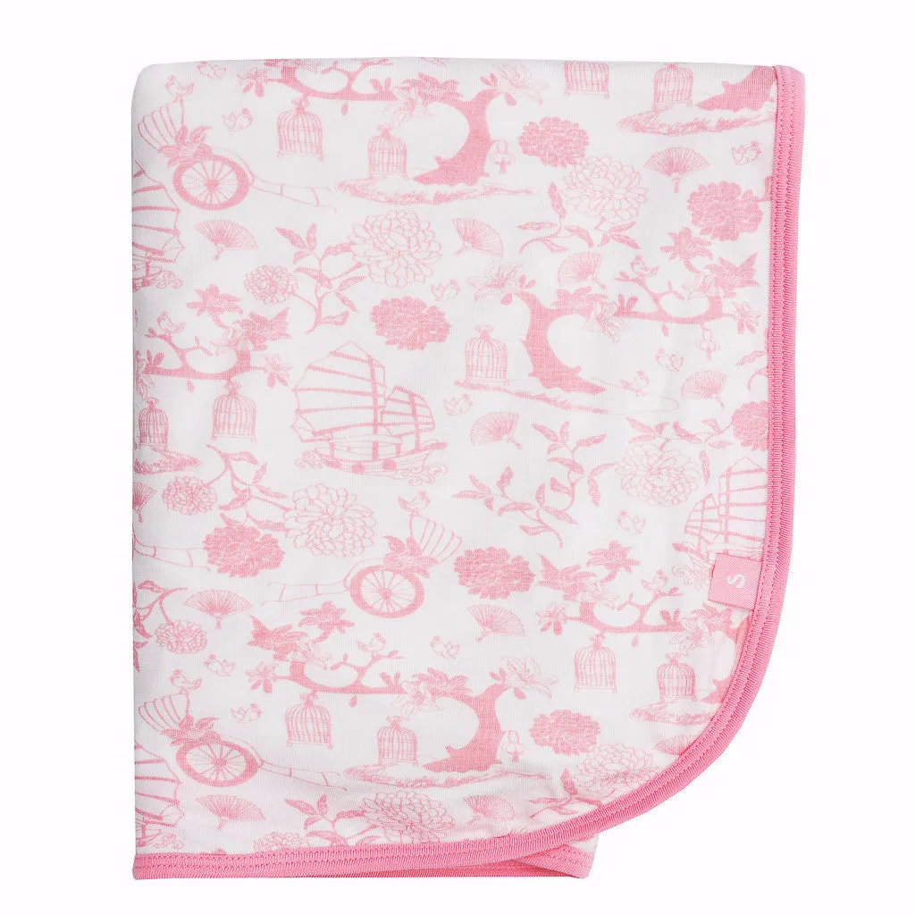 Bamboo baby blanket  - Oriental girl