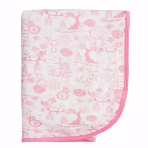 Bamboo baby blanket  - Oriental girl