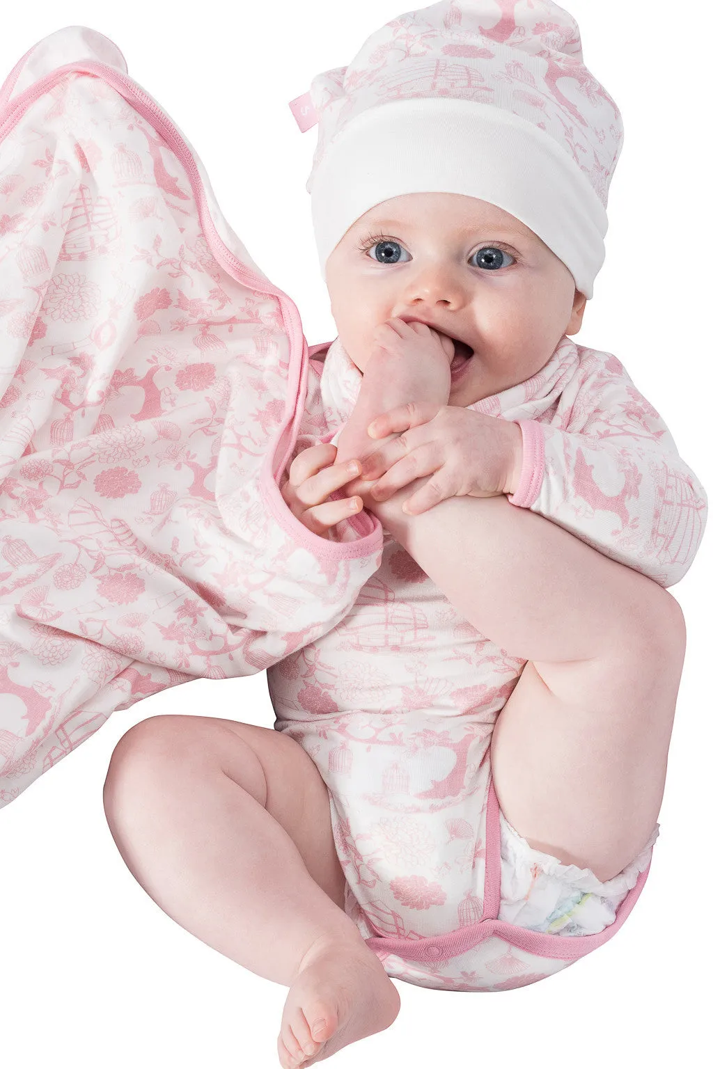Bamboo baby blanket  - Oriental girl