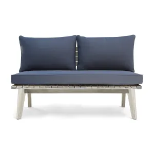 Boyle Outdoor Acacia Wood Loveseat