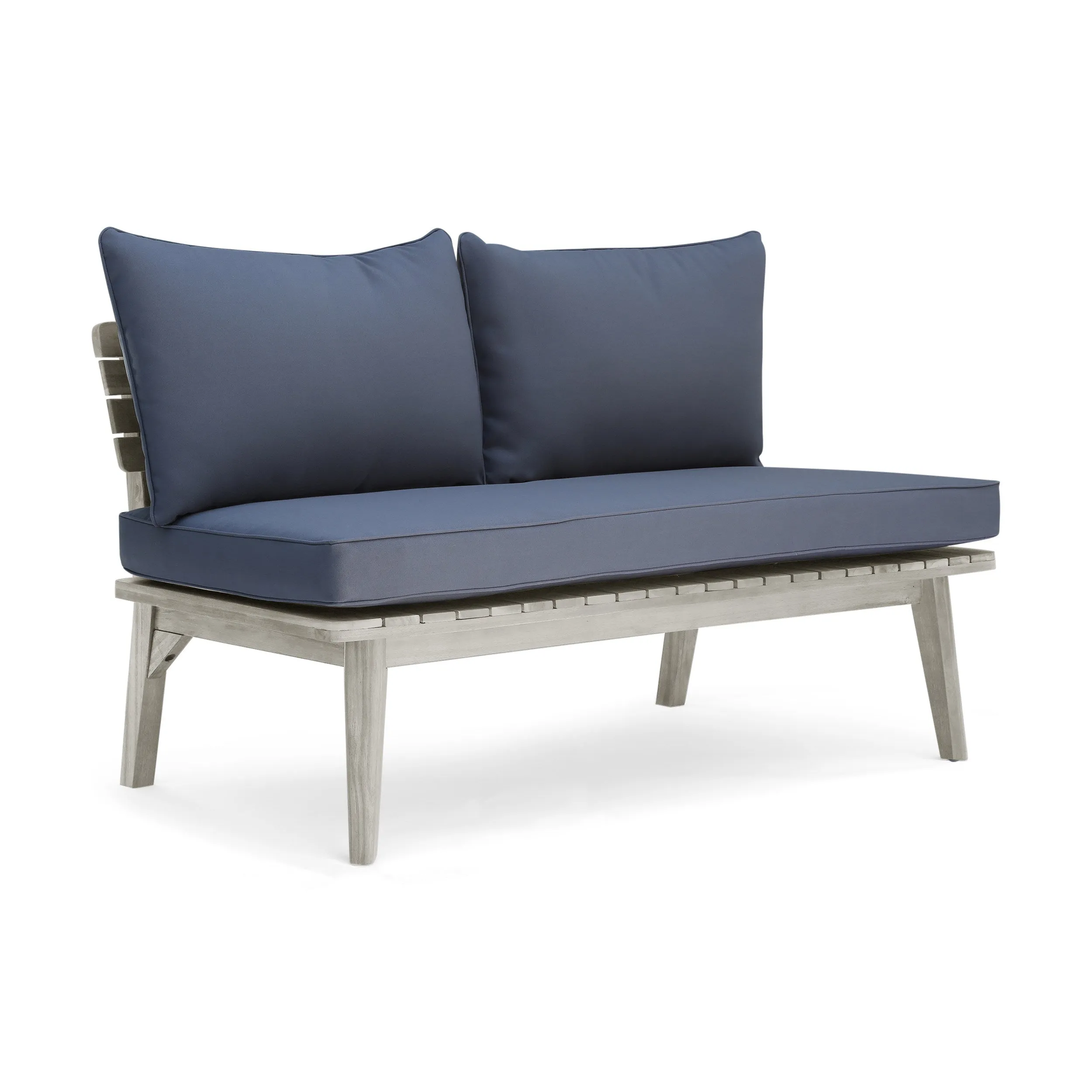 Boyle Outdoor Acacia Wood Loveseat