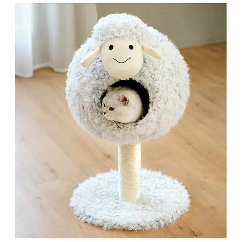 Cat Tree Tunnel Play Tree House-Sheep