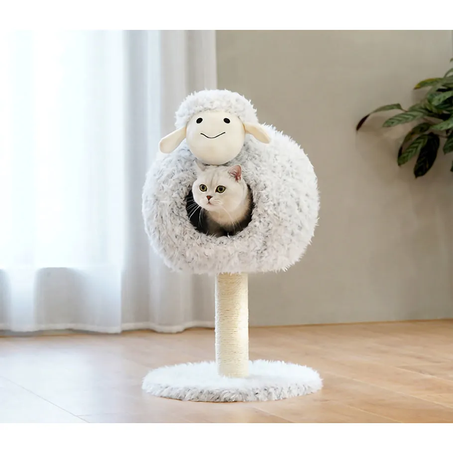 Cat Tree Tunnel Play Tree House-Sheep
