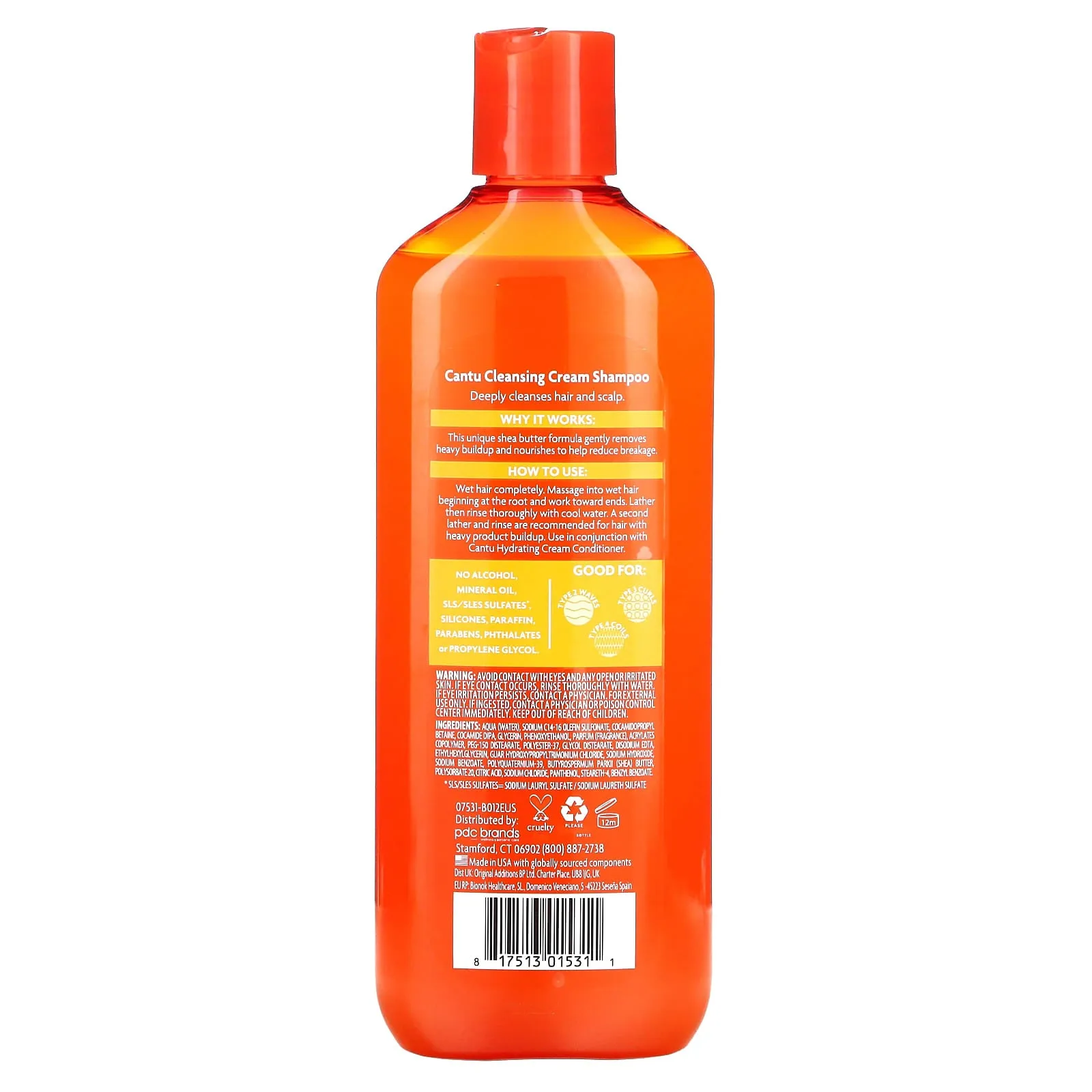 Cleansing Cream - Cantu Shampoo without sulfates, 400 ml