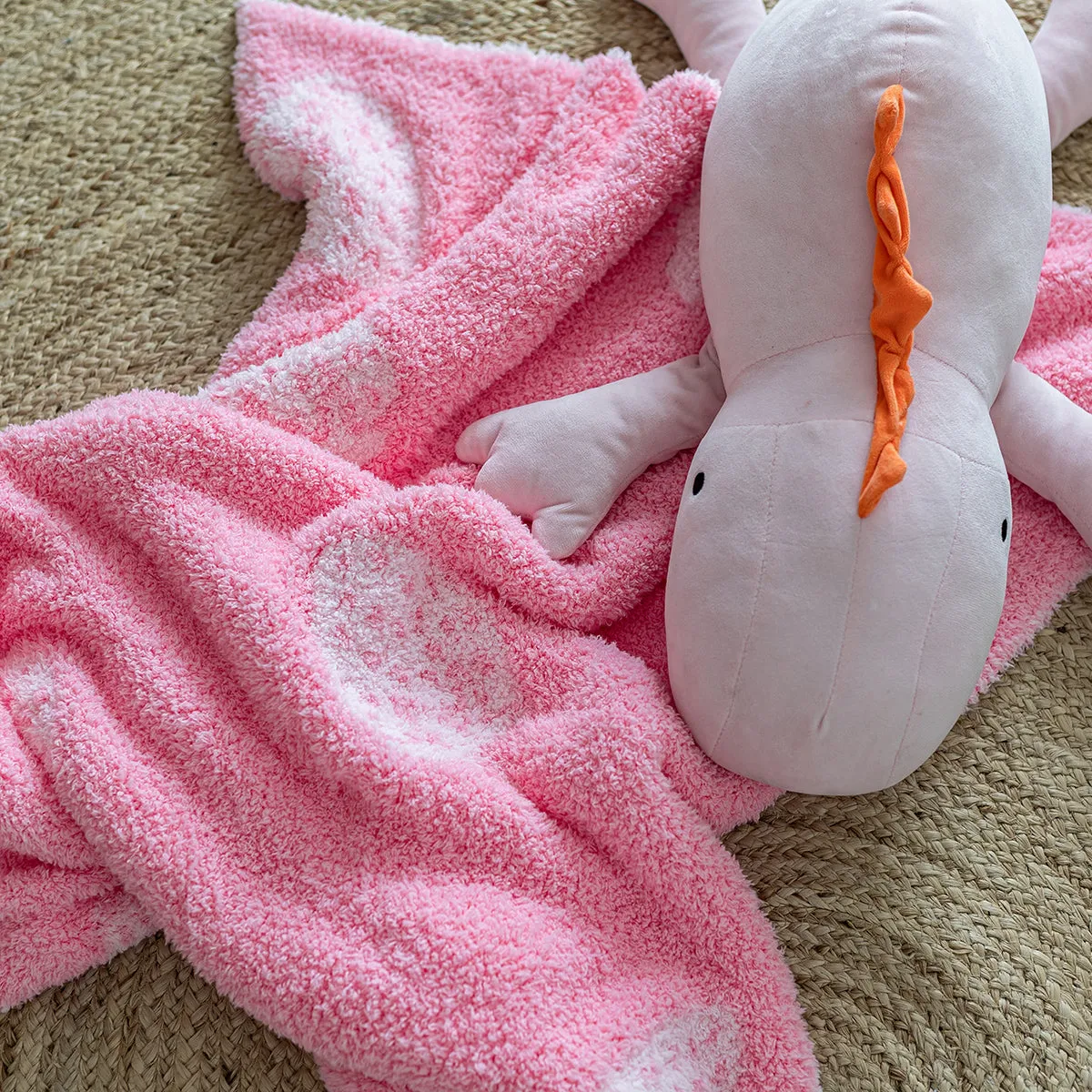 Cotton Candy Strawberry Print Toddler Blanket