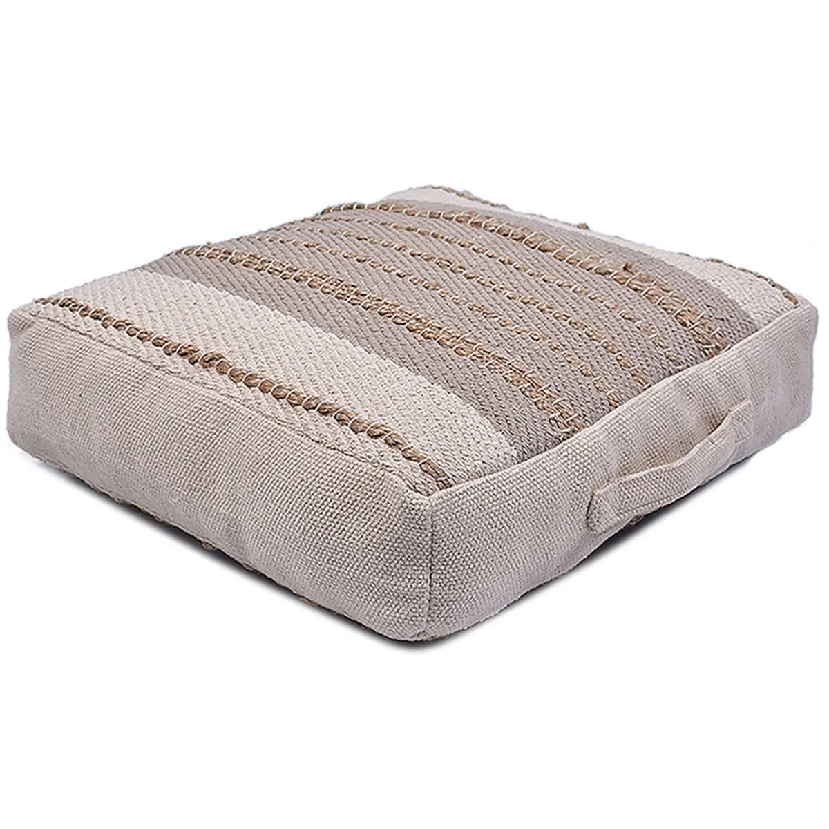 Cotton Jute Stripe Floor Cushion