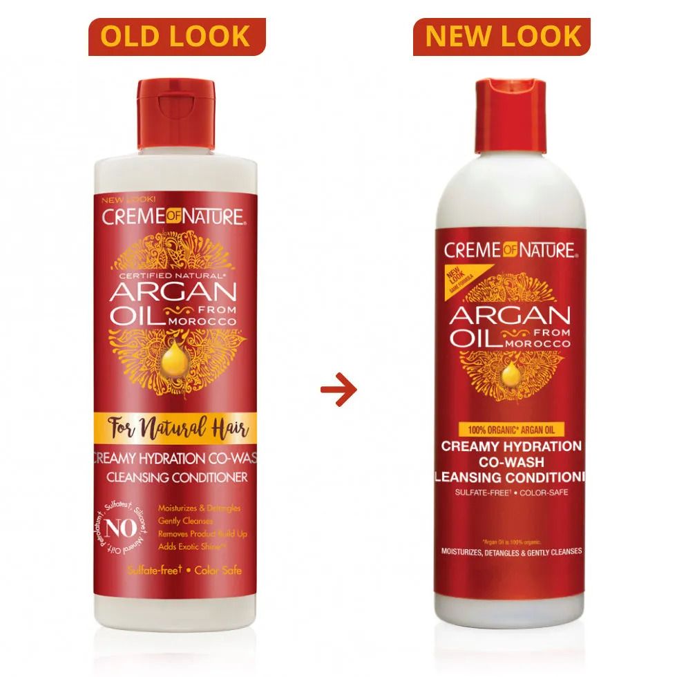 Creme of Nature Argan Oil from Morocco Creamy Hydration Co-Wash Cleansing Conditioner 12oz