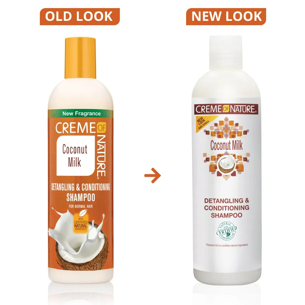 Creme of Nature Certified Natural Ingredients Coconut Milk Detangling & Conditioning Shampoo 12oz