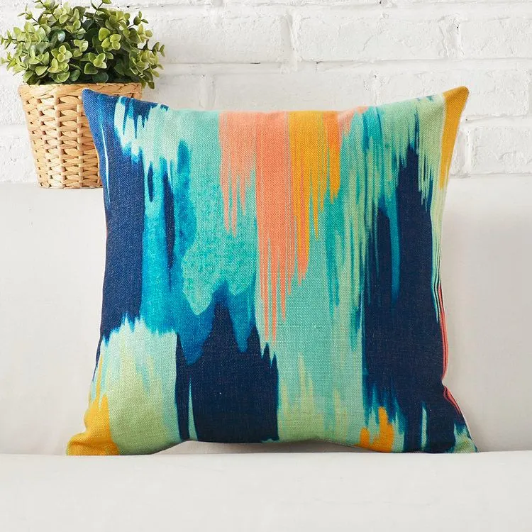 Digital Printed Cushions Assorted 5 PCs-Ikat