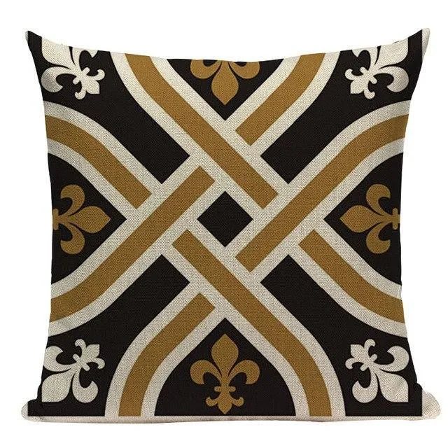 Digital Printed Cushions Assorted 7 PCs-Bronze