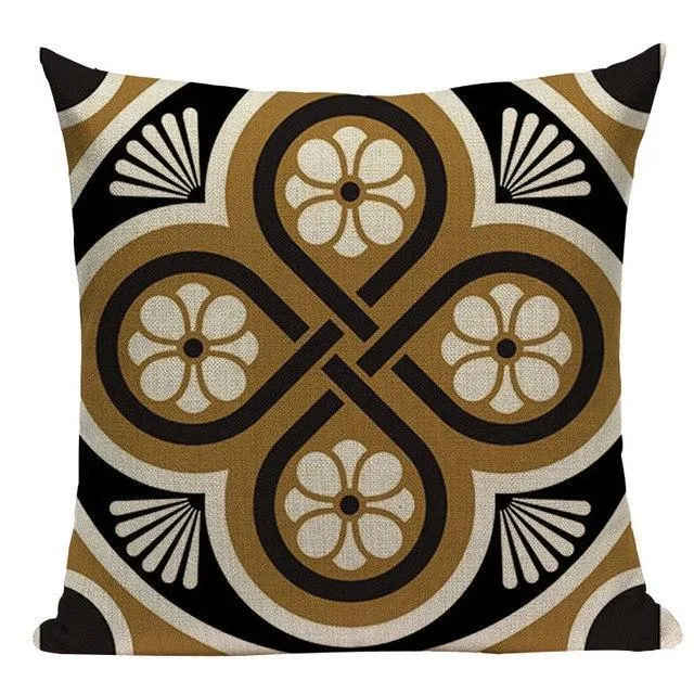 Digital Printed Cushions Assorted 7 PCs-Bronze