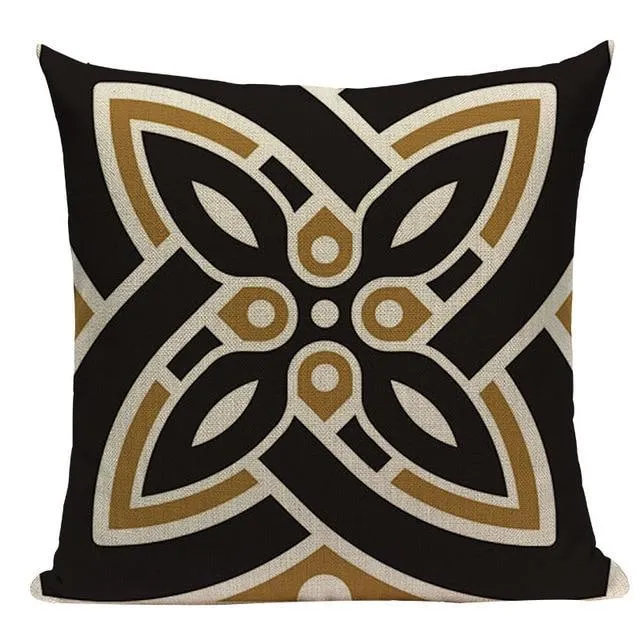 Digital Printed Cushions Assorted 7 PCs-Bronze