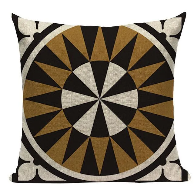 Digital Printed Cushions Assorted 7 PCs-Bronze