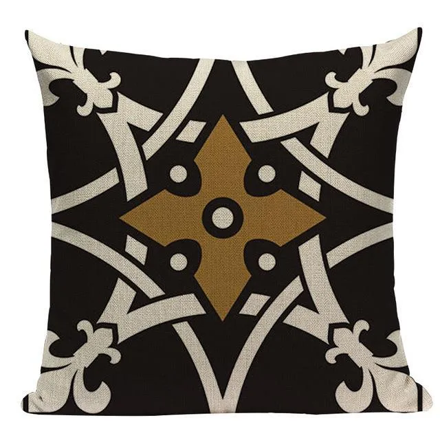 Digital Printed Cushions Assorted 7 PCs-Bronze