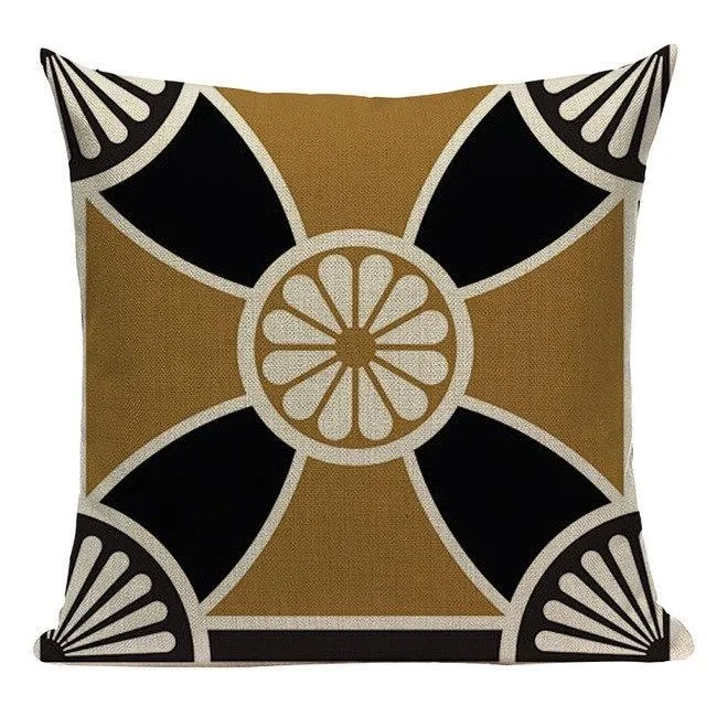 Digital Printed Cushions Assorted 7 PCs-Bronze