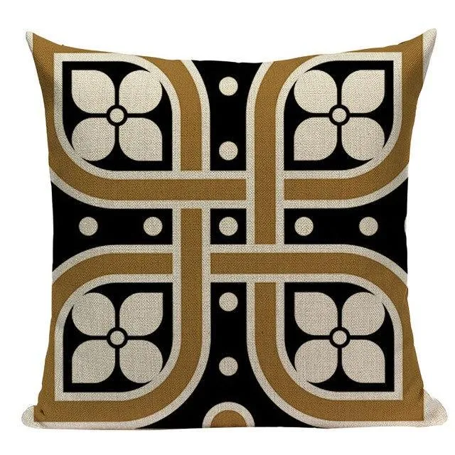 Digital Printed Cushions Assorted 7 PCs-Bronze
