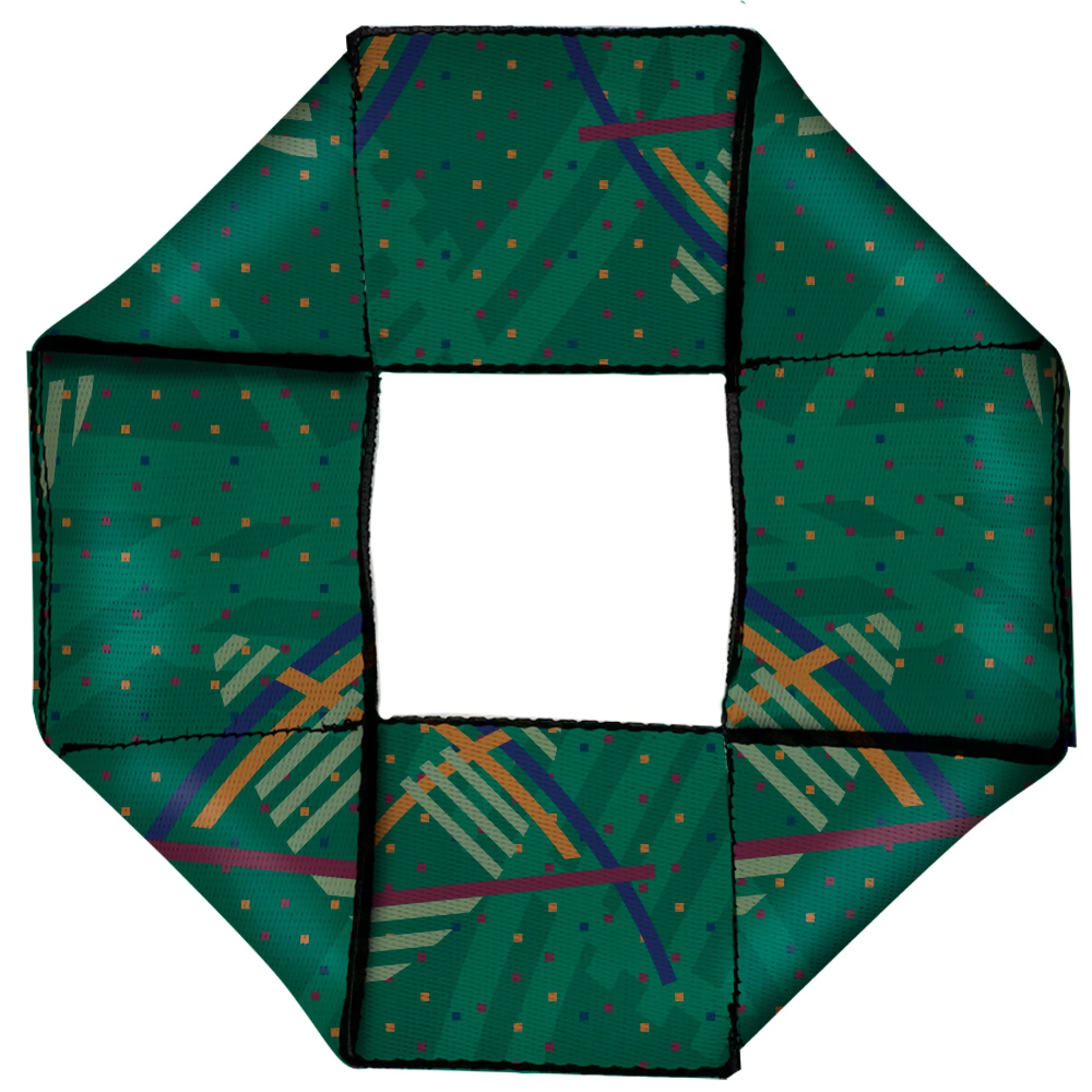 Dog Toy Squeaky Octagon Flyer - PDX Airport Carpet New