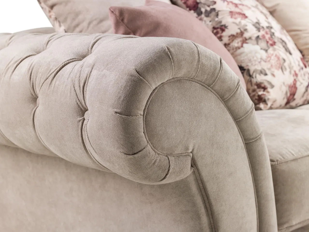 Duchess Chesterfield Sofa - Beige 2 Seater