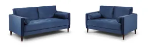 Fuji Sofa - Plush Blue 3 2 Set