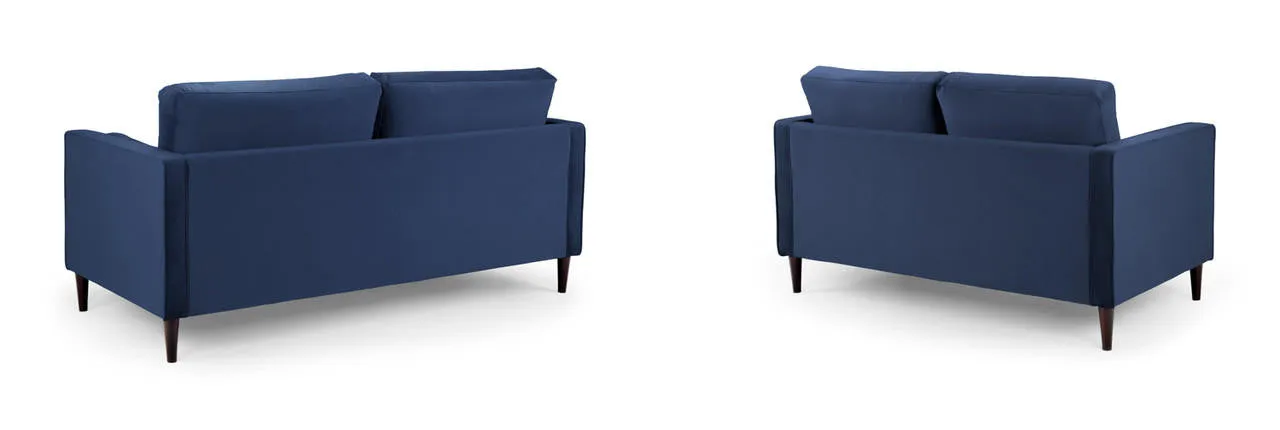 Fuji Sofa - Plush Blue 3 2 Set
