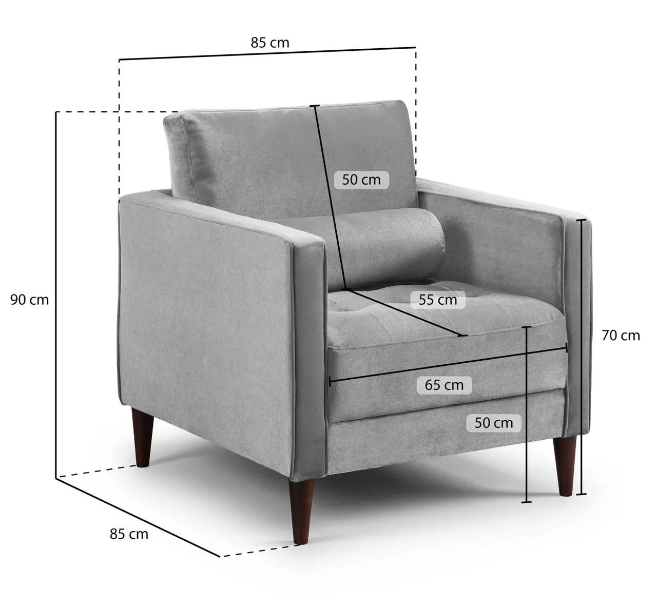 Fuji Sofa - Plush Teal Armchair