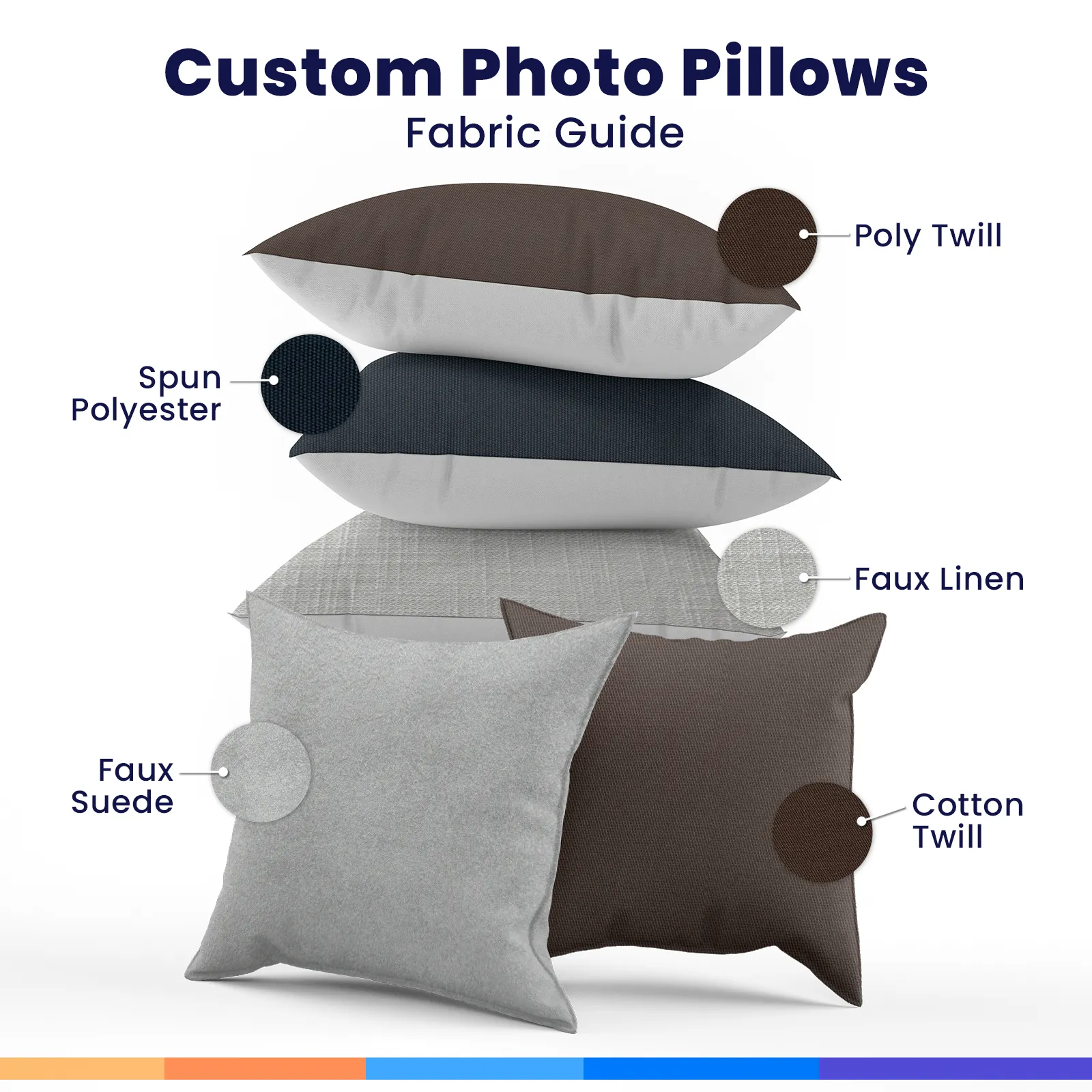 Fur Friends Custom Photo Pillow with Text Overlay