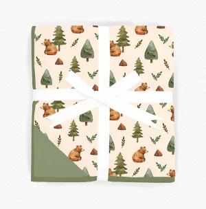 Gifts Galore Woodland Bears - Bamboo Blankets