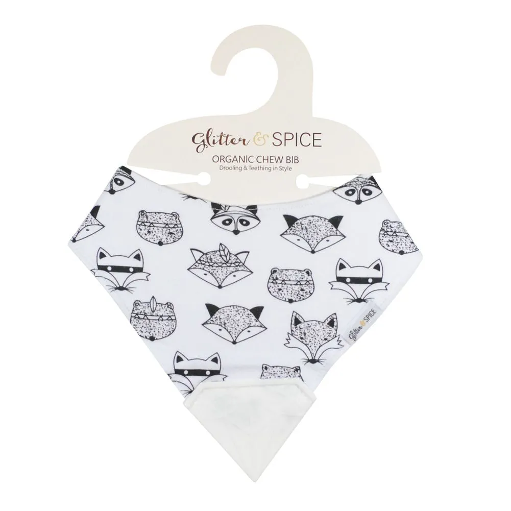 Glitter & Spice Organic Cotton and Silicone Chew Bib