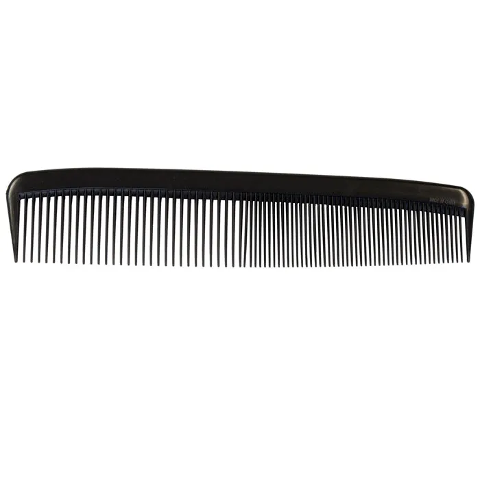 Hair Comb Black, 7 inch Length Economy