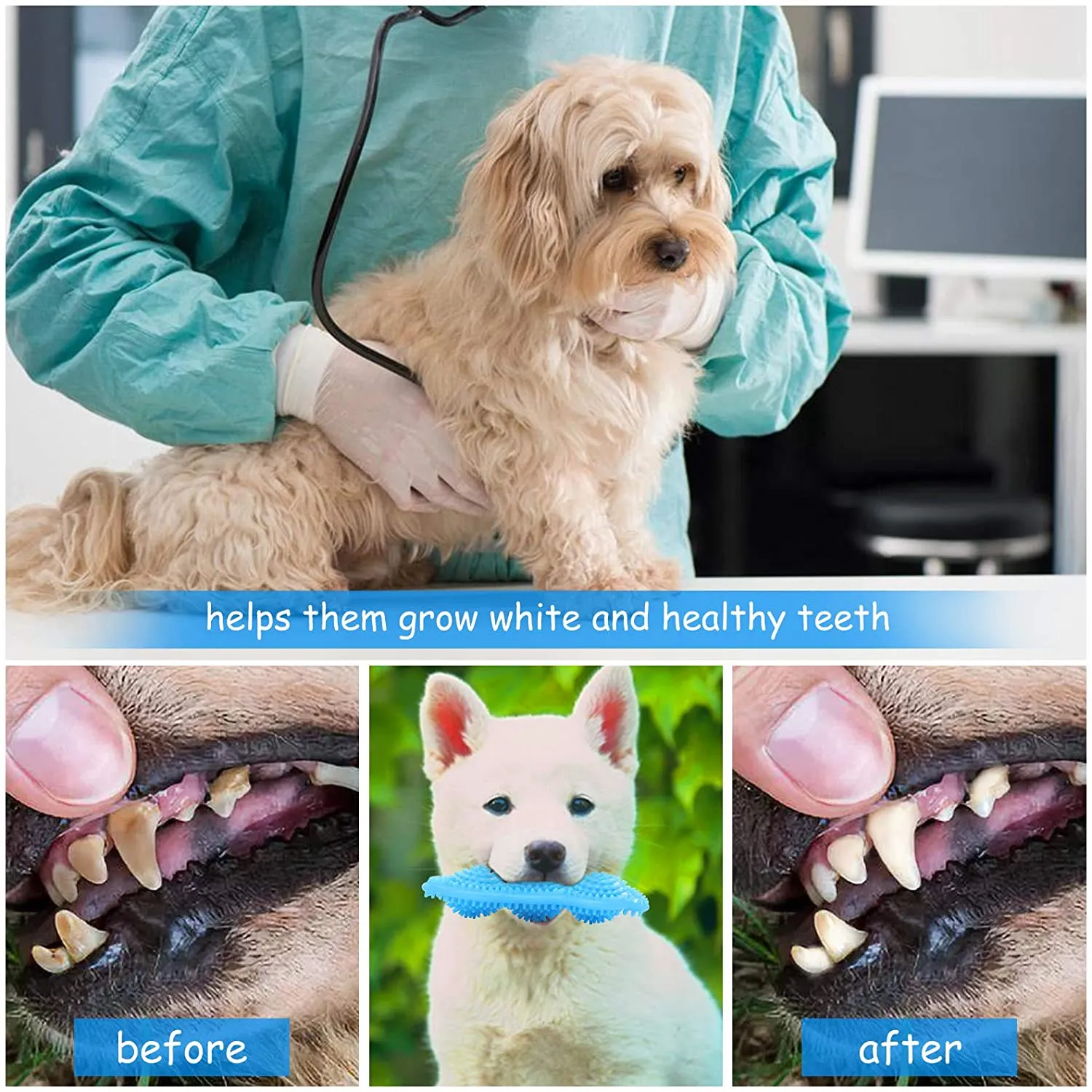 Hurray 3-Pack Small Dog Toys for Puppy Teething Chew Toys