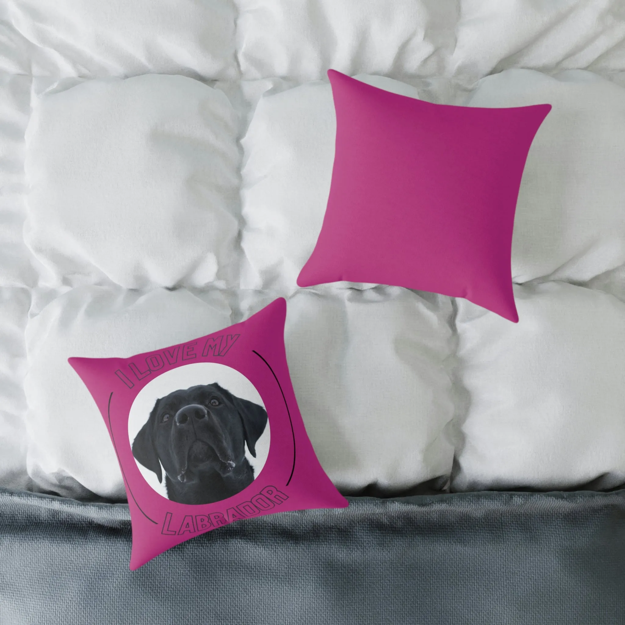 I love my Labrador Dog POD Spun Polyester Pillow