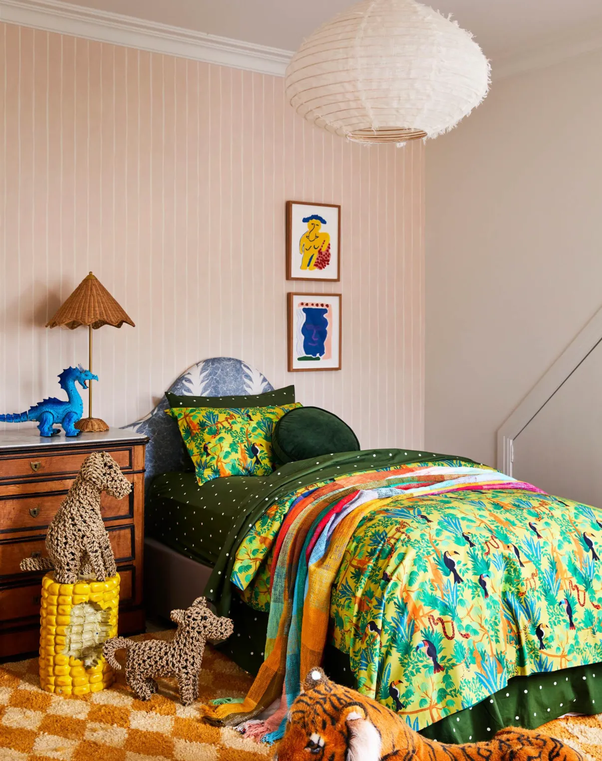 Kip & Co Kombu Green Velvet Pea Cushion