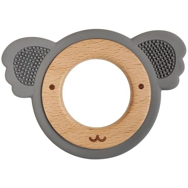Koala Teether Ring Blue & Natural 8.5cm