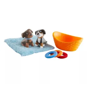 Little Friends Brown and Tricolor Puppies Play Set