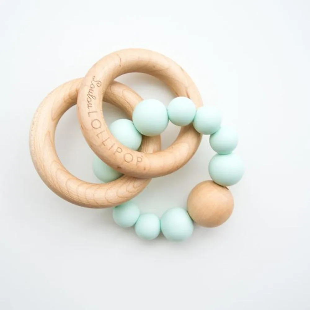 Loulou Lollipop bubble teether in mint