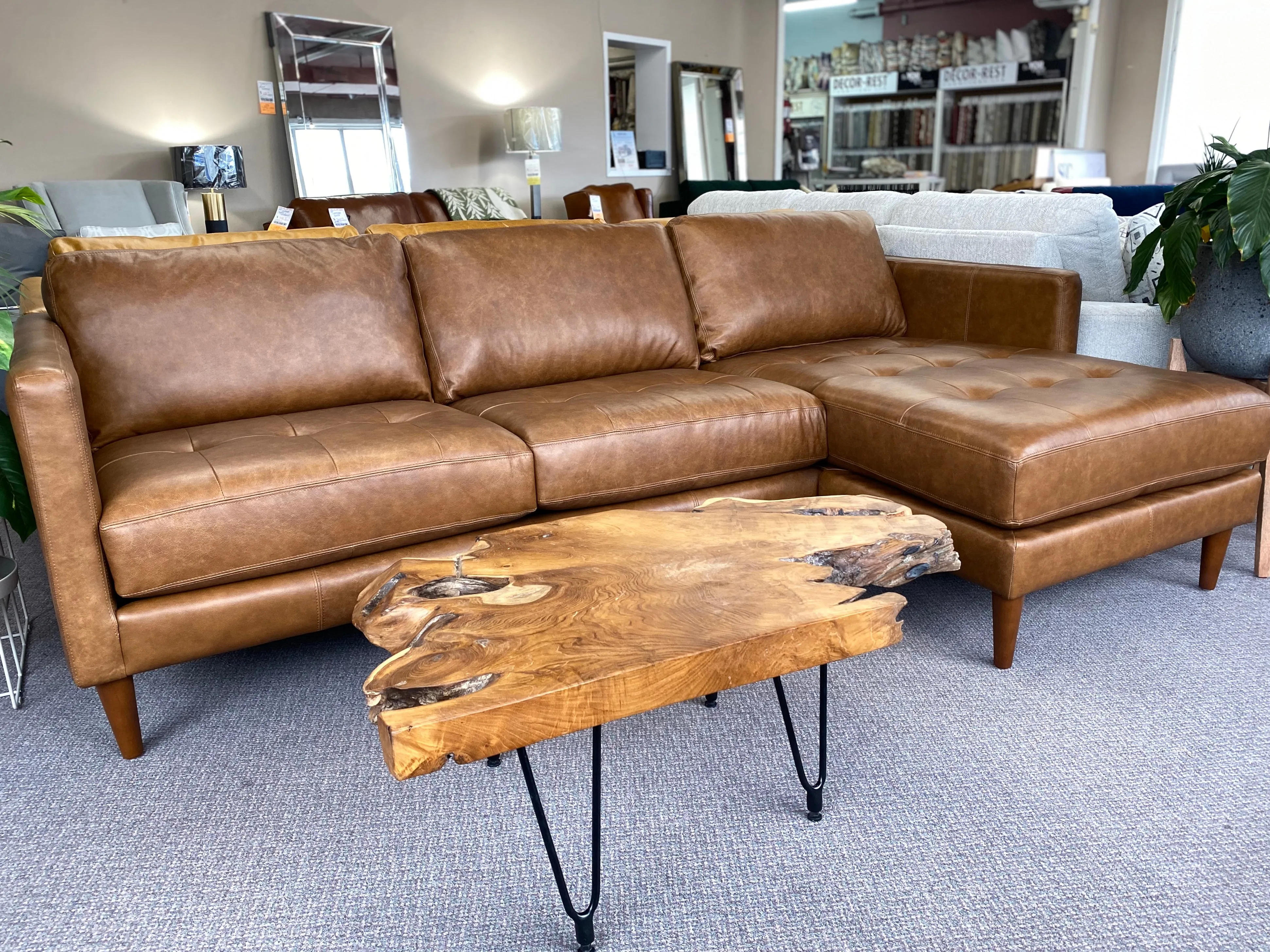 Marco 2 Pc. Leather Sectional w/Reversible Chaise