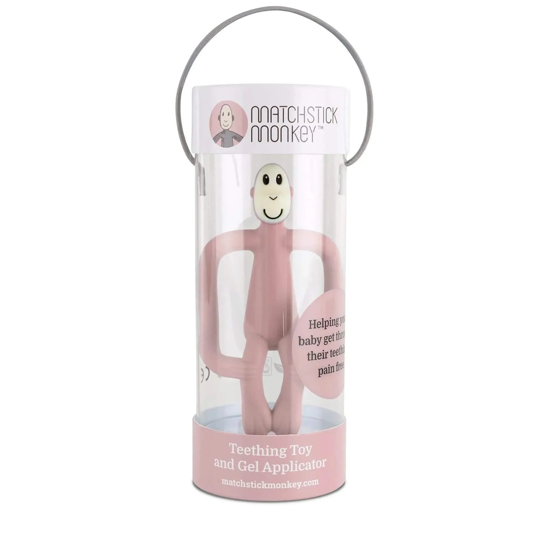 Matchstick Monkey Original Teething Toy (Dusty Pink)