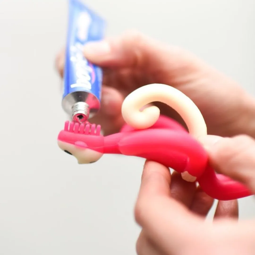 Matchstick Monkey Teething Toy and Gel Applicator Yellow
